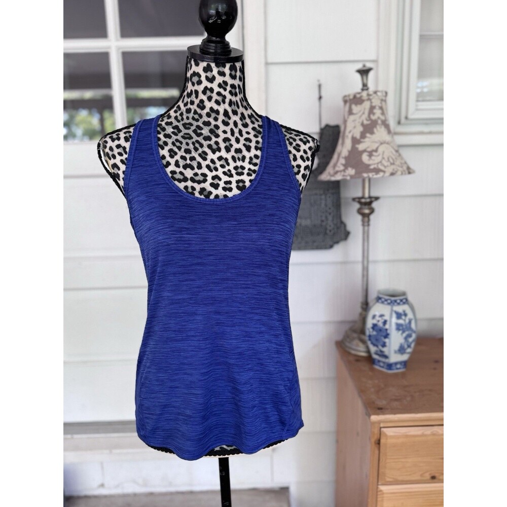 Athleta Tank Top Women’s Sz S Racer Back Blue Yoga Gym Training Running